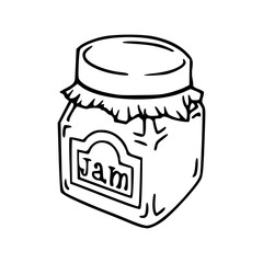 vintage style jam jar outline