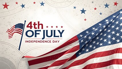 Celebrating Independence Day With Patriotic Decorations and American Flag on 4th of July