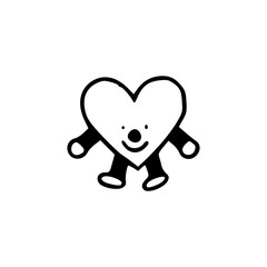 doodle heart icon