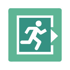  Dynamic Emergency Exit Sign Icon for Evacuation Routes