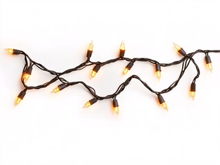 christmas tree decoration christmas lights isolated on white 