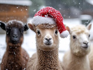 christmas deer in the snow