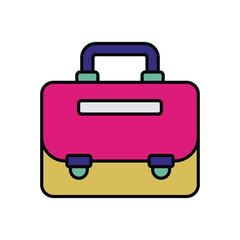 Briefcase icon isolated on a white background. Vector illustration.