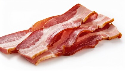 Obraz premium Sliced ham on white background