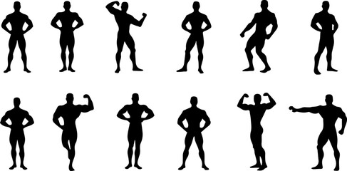 Gym silhouette on white background