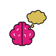 Idea Bubble icon isolated on a white background. Vector illustration.