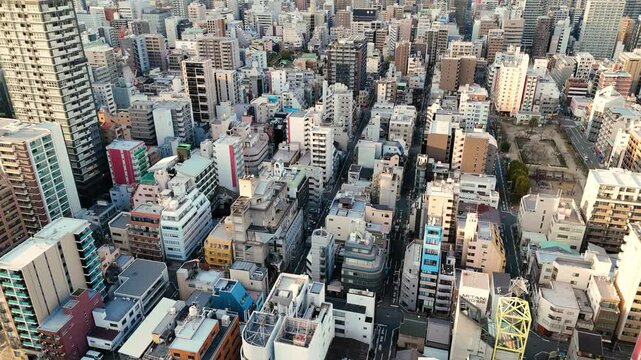 Stunning Aerial View of Kitahama District, Osaka