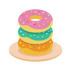 glazed donuts stacked on a plate