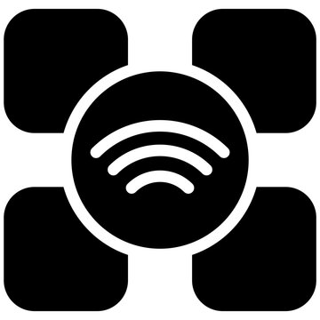 Grid Computing Vector Icon