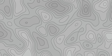 Artistic contour map with seamless topography lines in minimalist form

