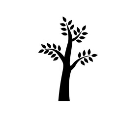 cartoon tree silhouette