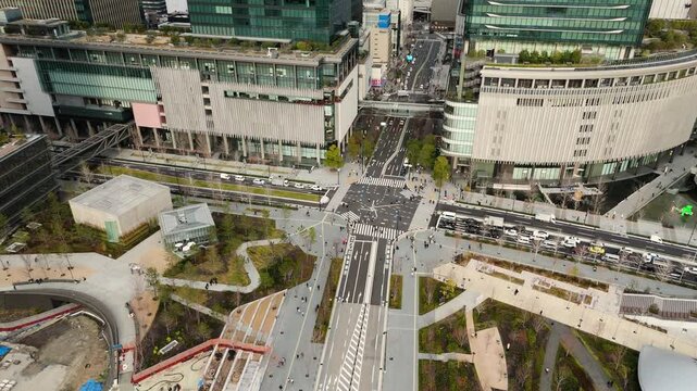 High-Rise Horizons: Umeda Osaka Aerial Footage