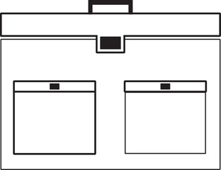 Bag illustration icon, suitable for symbols, images, websites, mobile, flat icons, outline icons