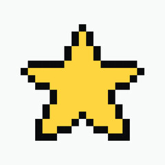 star pixel art icon vector illustration.