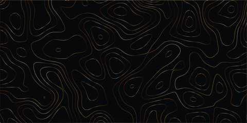 Complex flowing elevation lines forming a topographic abstract seamless design

