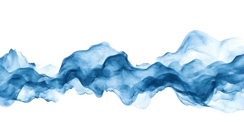 Obraz premium A blue wave with a white background