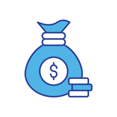 Dollar Sign icon isolated on a white background. Vector illustration.