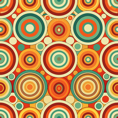 Seamless background pattern. Abstract circles pattern. Vector illustration.