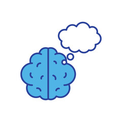 Idea Bubble icon isolated on a white background. Vector illustration.