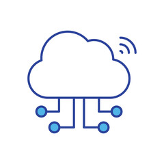 Cloud icon isolated on a white background. Vector illustration.