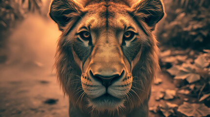 portrait of a lion