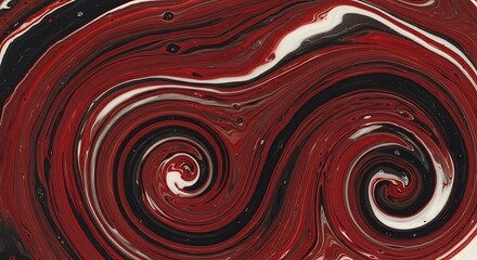 Crimson & Coal Swirl AI Generated