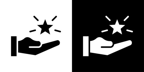 Loyalty program icons vector set in solid flat style