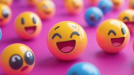 Emoji faces, various expressions