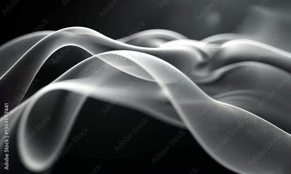 Poster abstract smooth flowing light and shadow on dark surface animation background