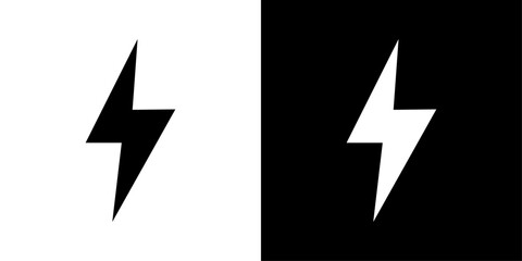 Power icons vector set in solid flat style