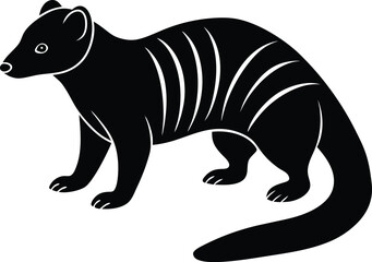 Fototapeta premium banded mongoose silhouette art