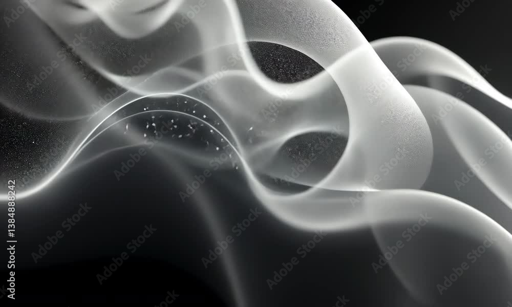 Poster abstract smoke waves motion background with particle effects and dynamic flowing shape