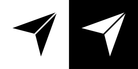 send Message icons vector set in solid flat style