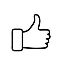 Obraz premium Thumbs-Up Icon Symbolizing Approval on Transparent Background 