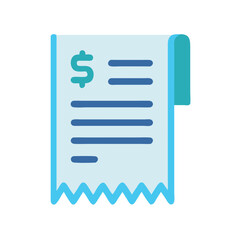 Obraz premium Detailed Receipt Icon for Financial Use