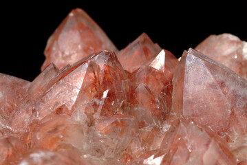 Mineral Quartz, Varient Rose quartz, Red quartz capped with clea