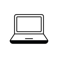 Laptop icon isolated on a white background. Vector illustration.