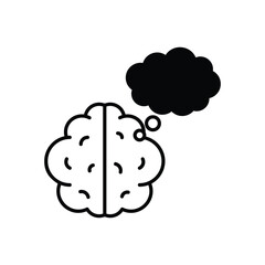 Idea Bubble icon isolated on a white background. Vector illustration.