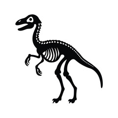 Dinosaur Skeleton Silhouette.