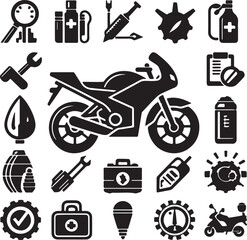 construction tools icons set