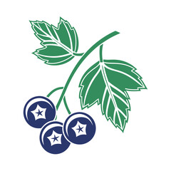 Blueberry Vector art isolated on a white background