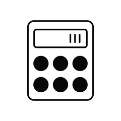 Calculator  icon isolated on a white background. Vector illustration.