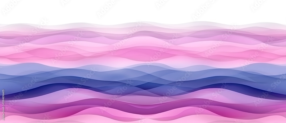 Aufkleber delicate waves of ethereal colors blend in a fluid gradient abstraction