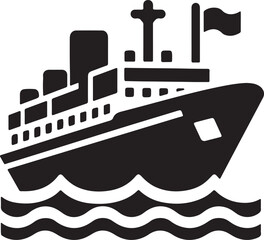 Obraz premium vector illustration of a ship