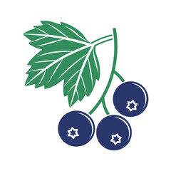 Blueberry Vector art isolated on a white background