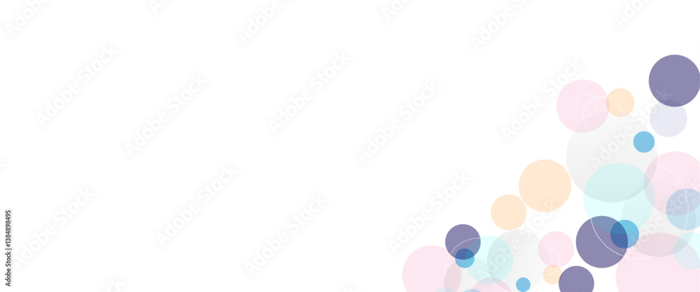Aufkleber Abstract colorful curve circle background for presentation and web banner template.
