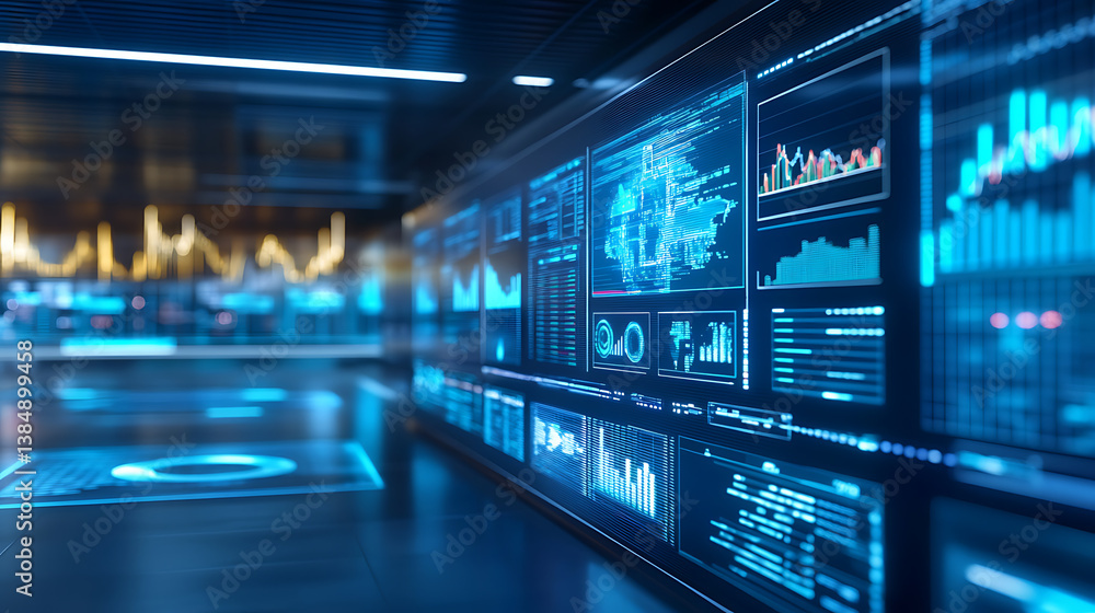 Poster an ai driven predictive analytics system forecasting market trends and helping businesses adjust str