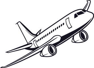 vector illustration of a plane