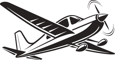 vintage biplane vector illustration