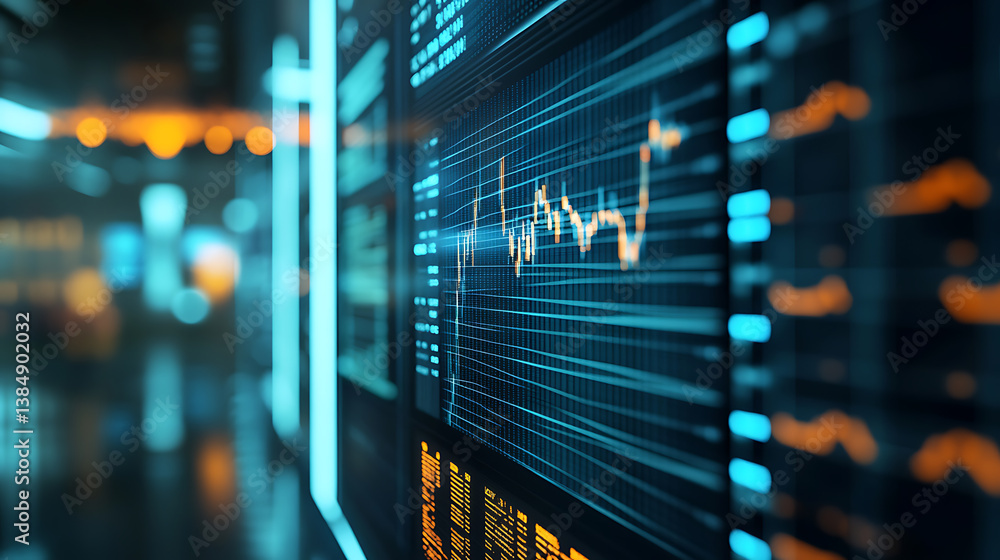Poster an ai driven real time market analysis platform tracking stock performance and predicting investment